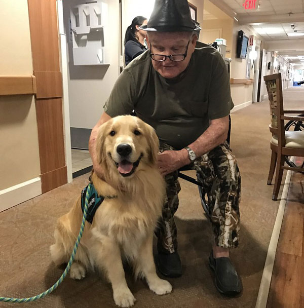 How a Therapy Dog Spreads Holiday Cheer